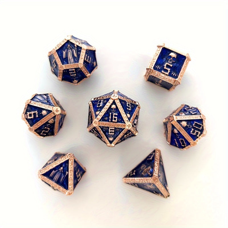 7pcs Metal Wizard Polyhedral Dices Set for RPG Board Game