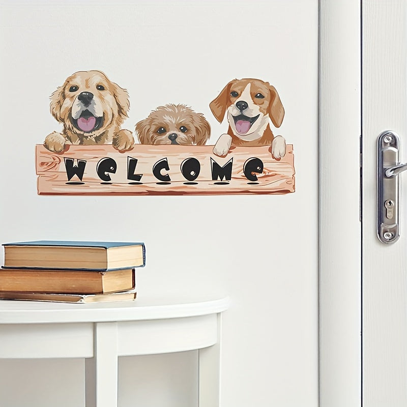 Dog Welcome Wood Sign for Front Door Outdoor Decor Home Porch Dogs Welcome