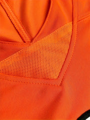 Women's Orange American Football Jersey V neck Breathable T-shirt