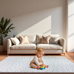 Waterproof Kids Play Mat Easy Clean PE Surface Portable