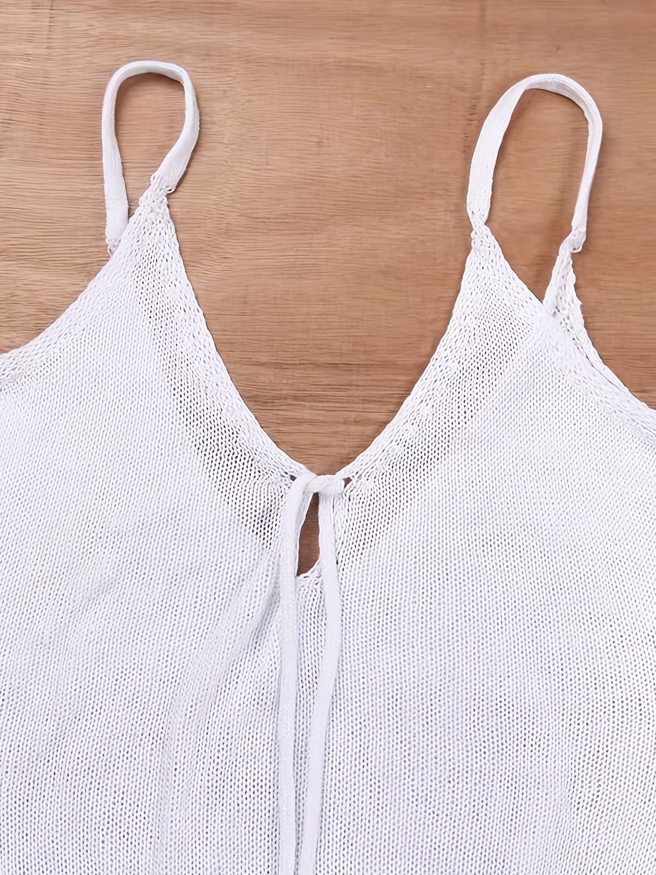 Knit Tassel Hollow Out Cover Up Crochet Eyelet Beachwear