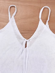 Knit Tassel Hollow Out Cover Up Crochet Eyelet Beachwear