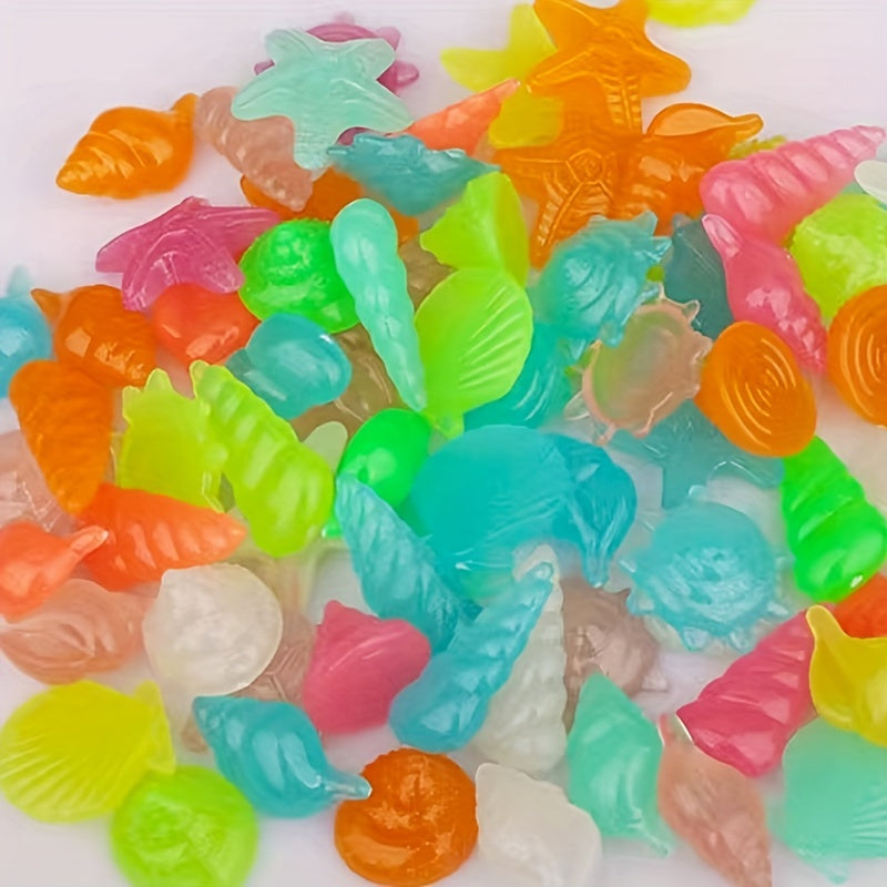 10pcs Glow In The Dark Decorative Pebble for Garden and Aquarium