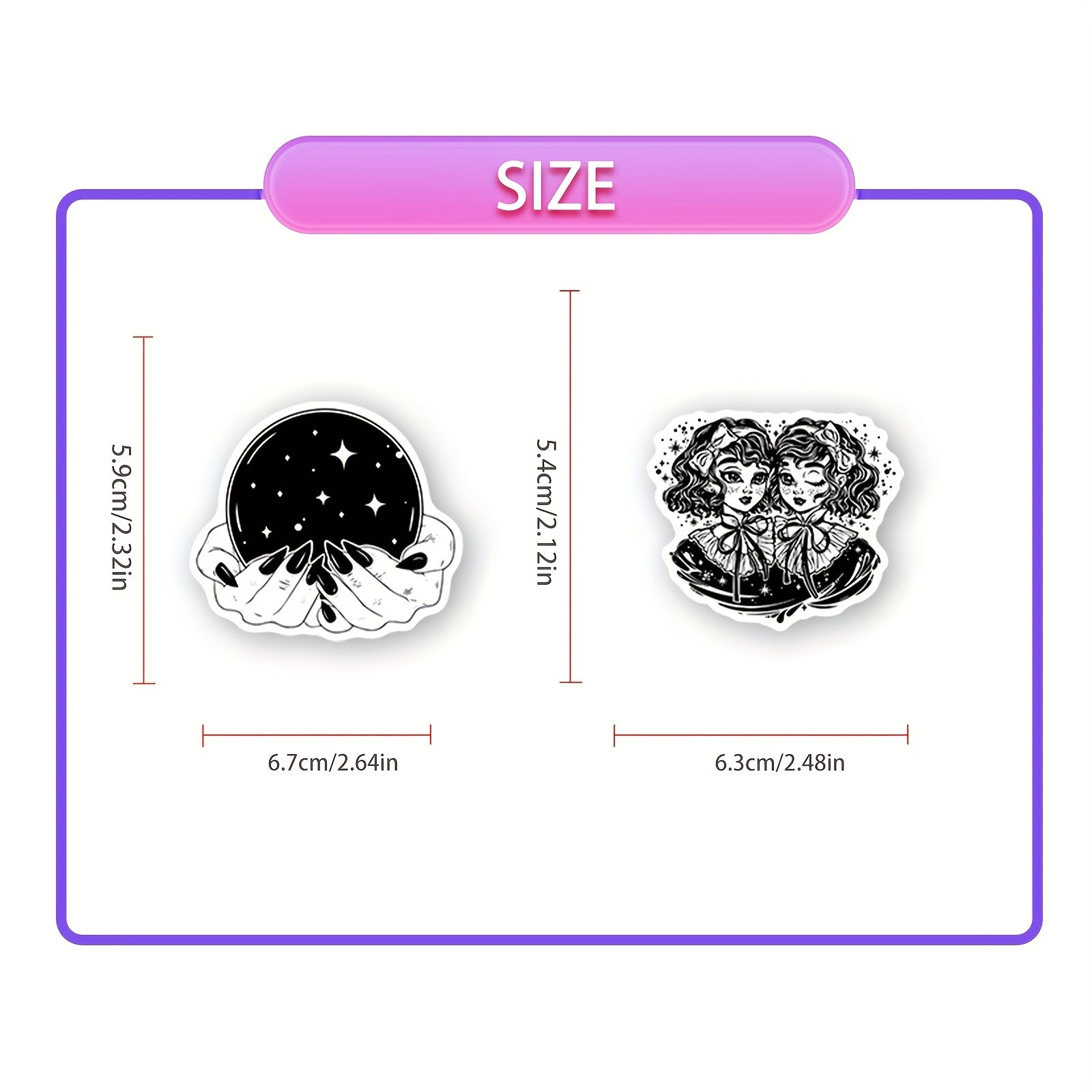 100pcs Gothic Stickers Skull Waterproof Vinyl Stickers For Laptop Phone Car