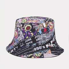 Full Print Double-sided Bucket Hat Street Basin Hat