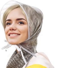 Transparent Rain Bonnet Sun Visor Waterproof Rain Scarf Water Resistant Hat