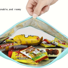 Chenille Letter Clear Makeup Bag Waterproof Toiletry Pouch