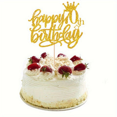 70th Golden Paper Cake Insert For Birthday Party Decoration