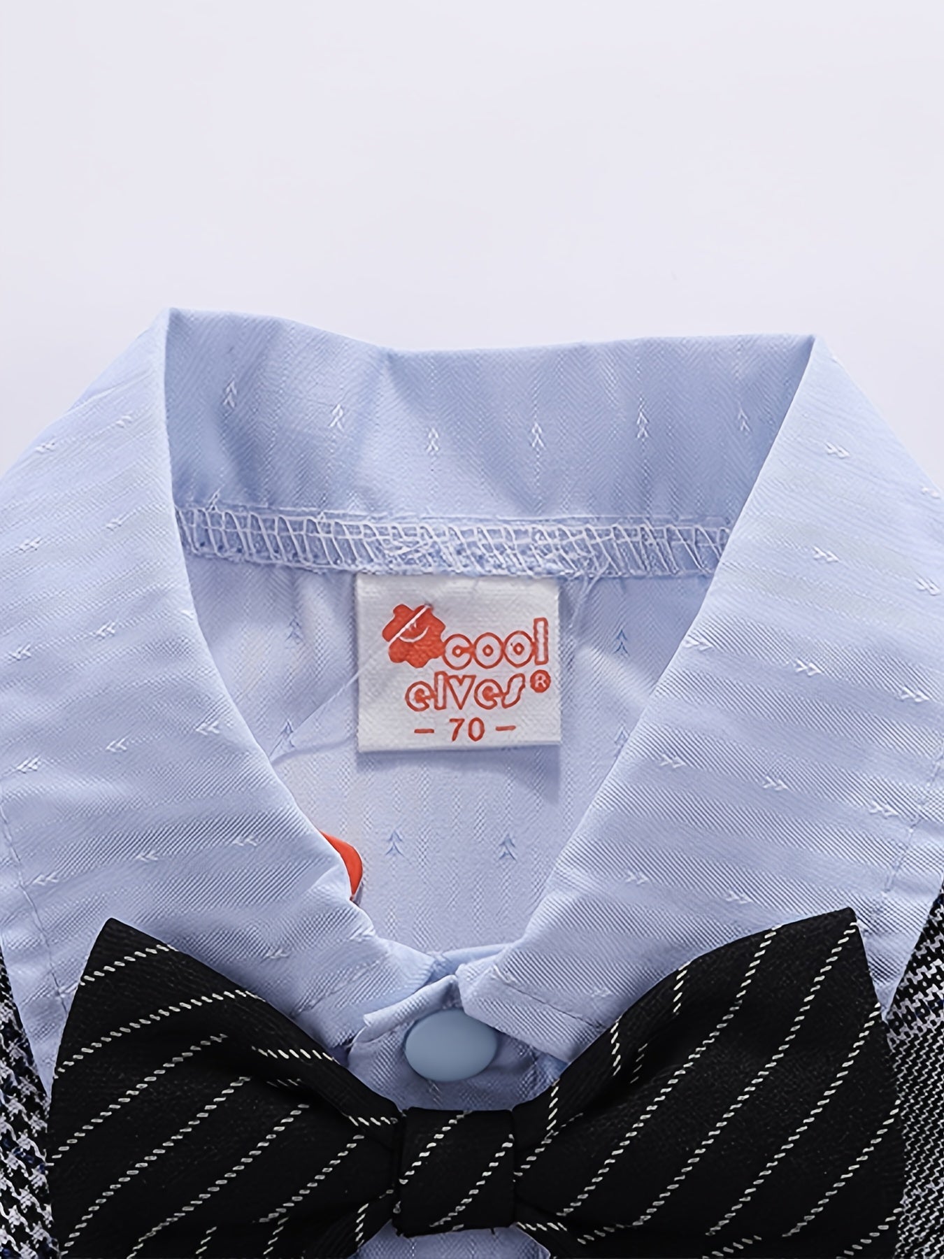 Baby Boys Plaid Bowtie Gentleman Romper Jumpsuit