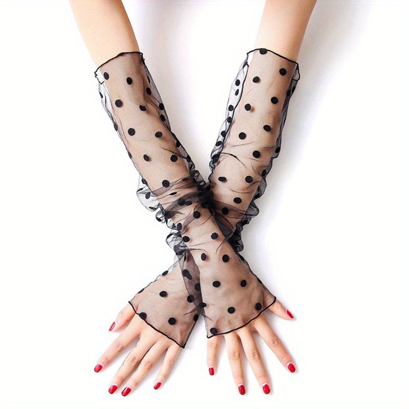 Breathable Fingerless Gloves UV Protection Sleeves For Women