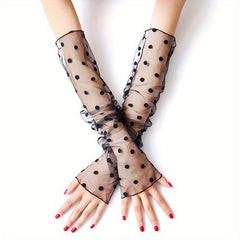 Breathable Fingerless Gloves UV Protection Sleeves For Women