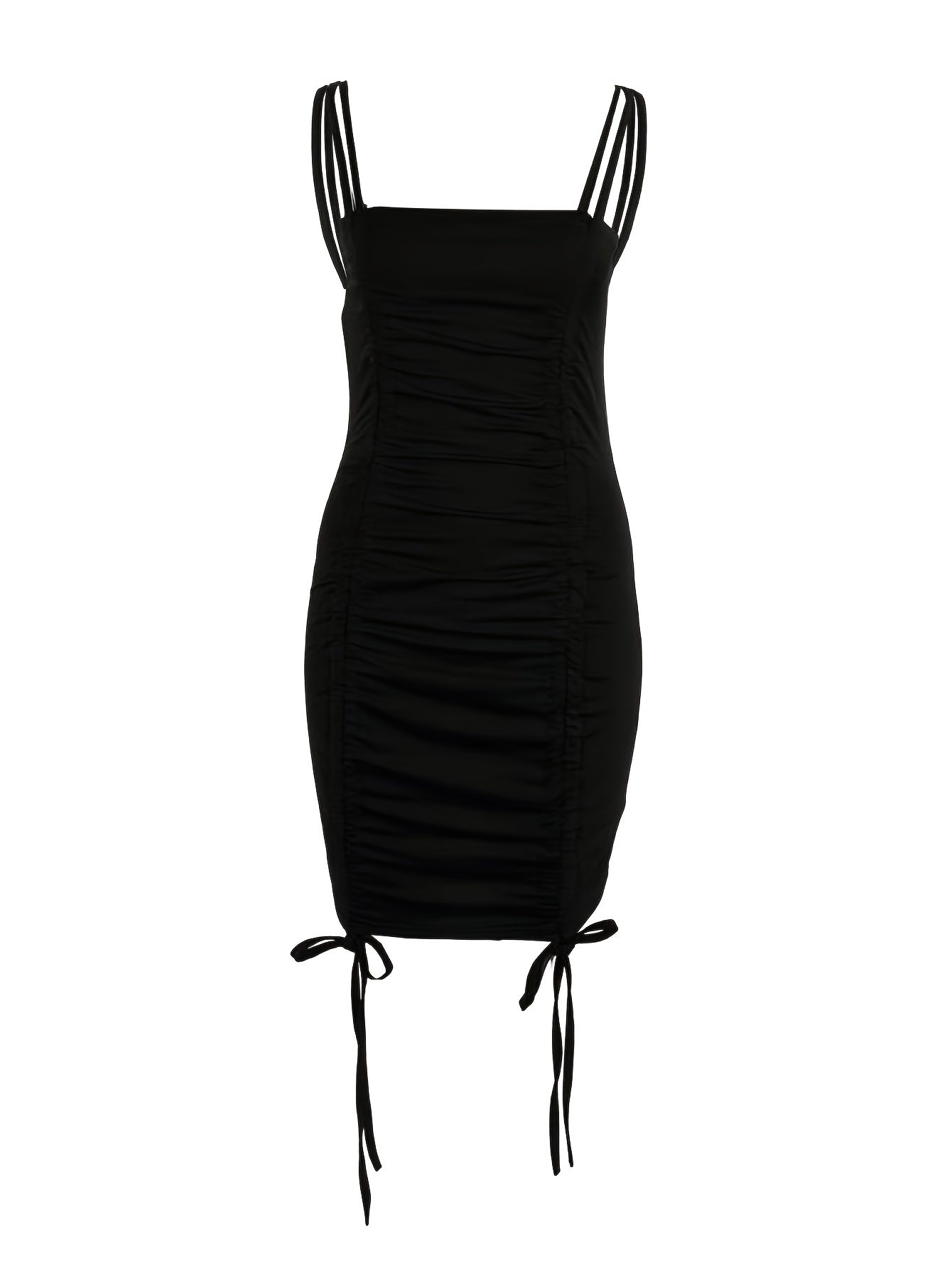 Ruched Drawstring Cami Dress for Women