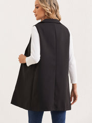 Sleeveless Open Front Blazer for Women