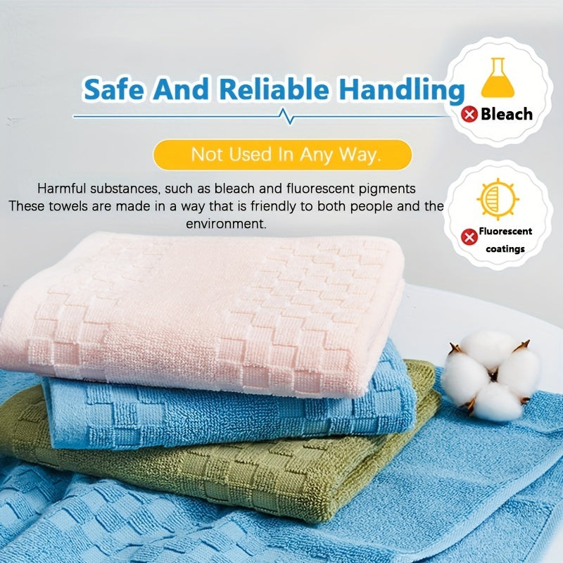 6pcs Fluffy Cotton Face Towel Quick Drying Soft Bath Towel Home Hotel