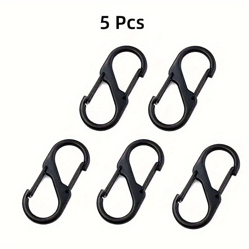 10pcs Zinc Alloy S Hook Carabiner Buckle Keychain Spring Buckle