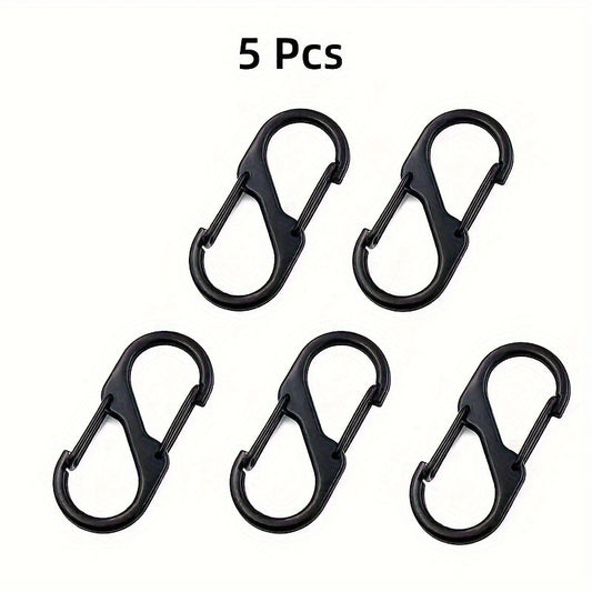 10pcs Zinc Alloy S Hook Carabiner Buckle Keychain Spring Buckle
