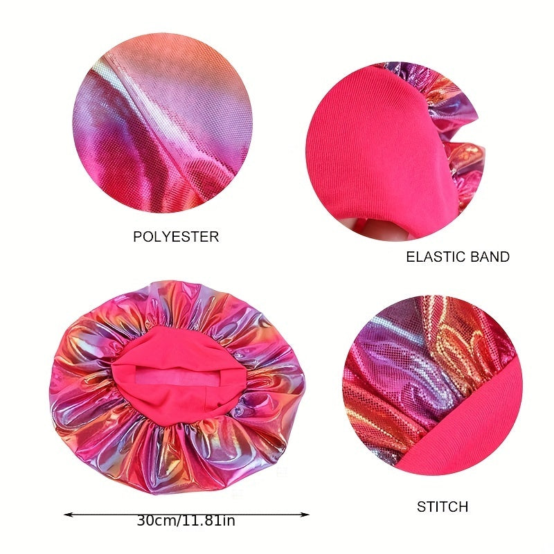 Laser Elastic Hair Bonnet Candy Y2K Sleeping Night Cap