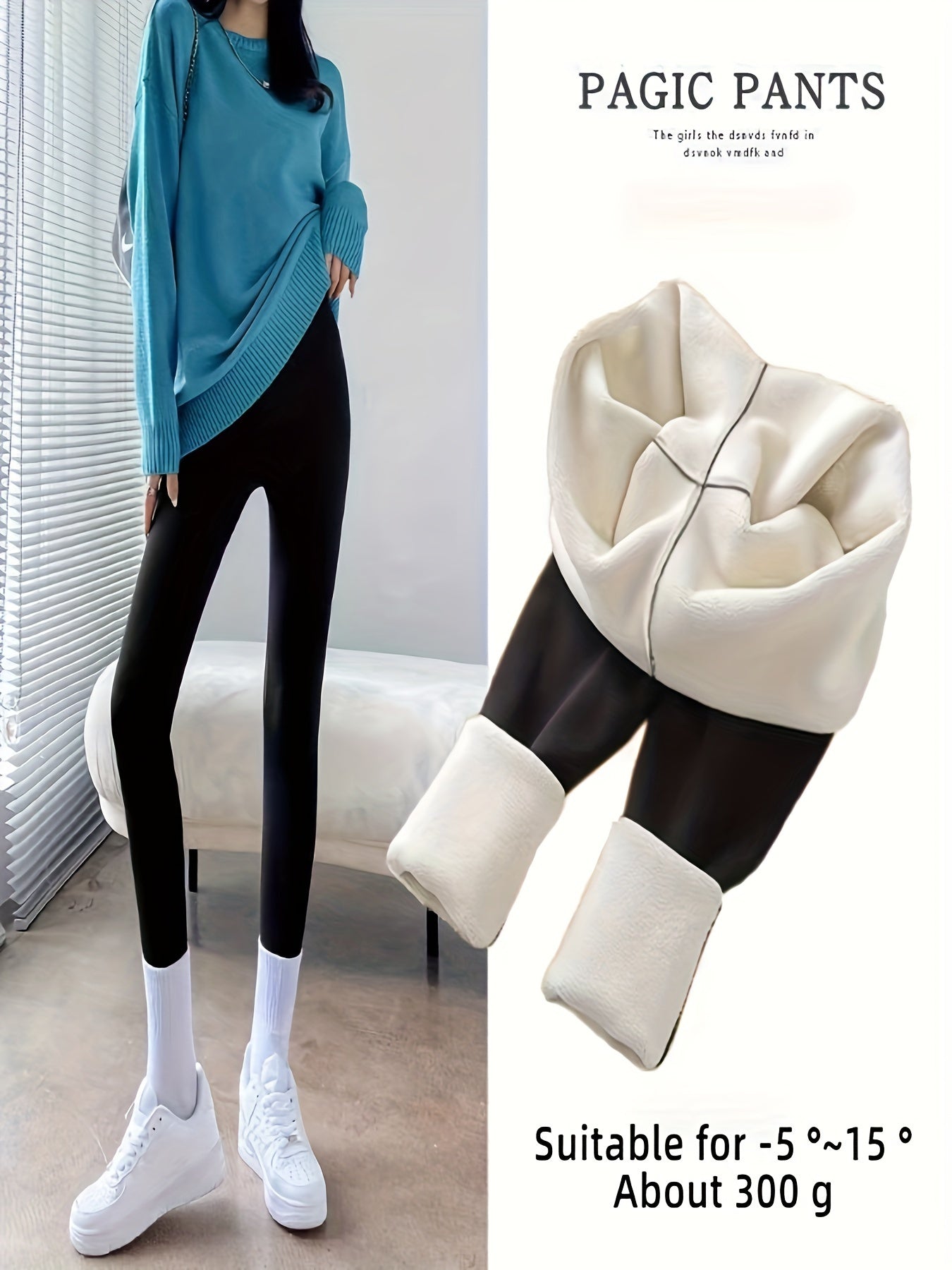 Fleece Liner High Waist Yoga Pants Tummy Control Leggings
