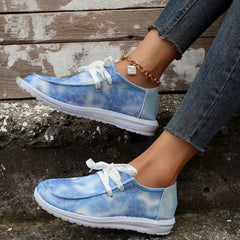 Women's Canvas Shoes Lace Up Lightweight Low Top Daily Travel Shoes