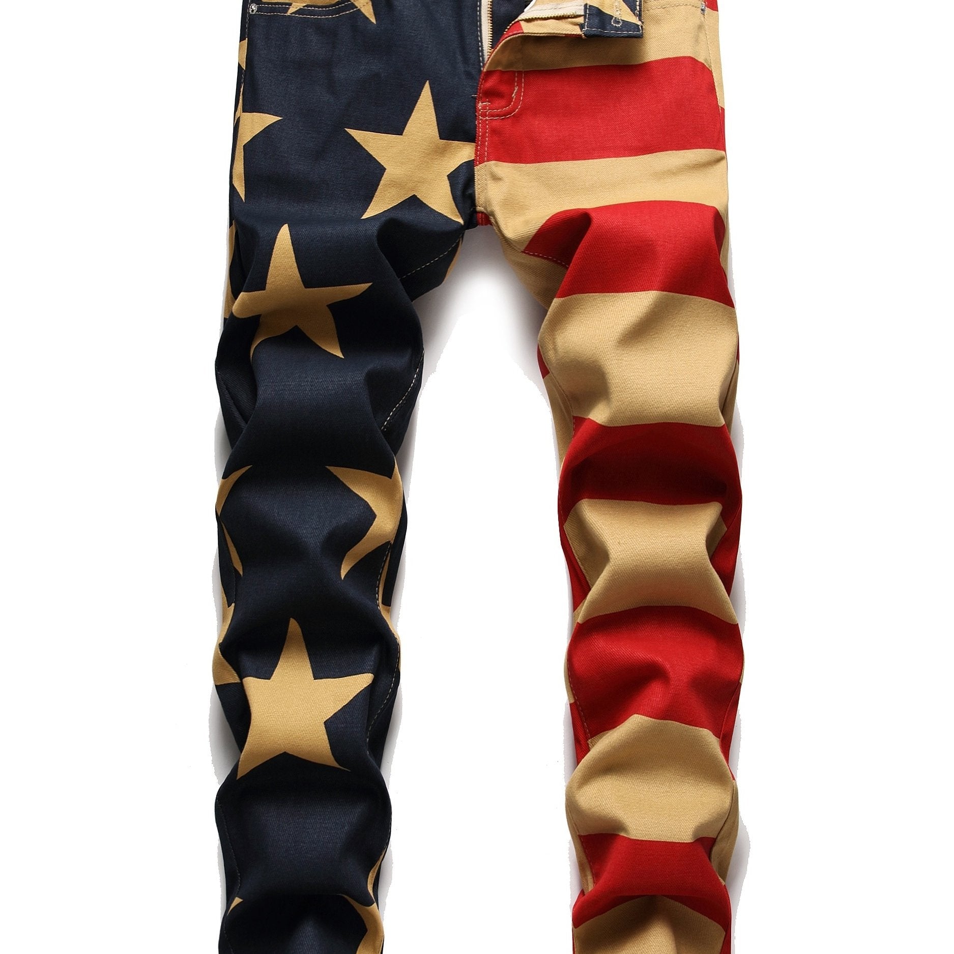 Mens Trousers Print Slight Elastic Slim Pants Mens Trousers