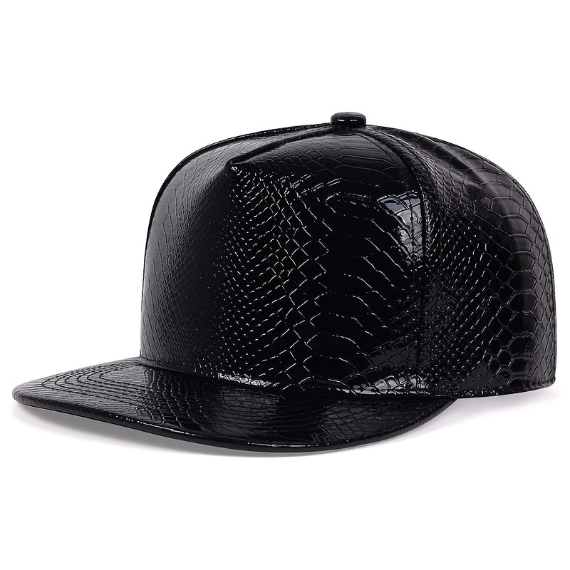 Men's PU Leather Hip Hop Cap