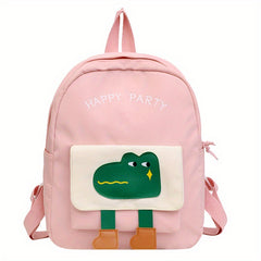 Cartoon Crocodile Kindergarten Bag Boys And Girls Schoolbag