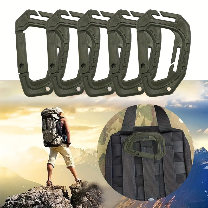 5pcs Durable Mountaineering Buckles for Camping & Adventure