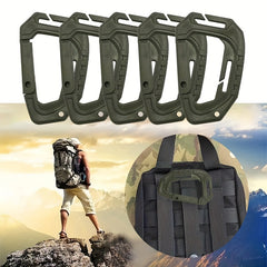 5pcs Durable Mountaineering Buckles for Camping & Adventure