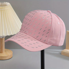 Casual Rhinestone Cotton Baseball Cap Hip Hop Sunscreen Sports Hat
