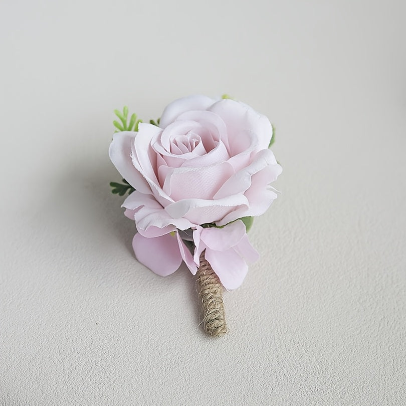 Artificial Rose Wrist Flowers and Men's Chest Flowers for Weddings