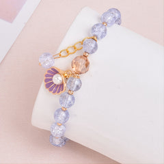 Kids Christmas Gift Girls Shell Pearl Bracelet