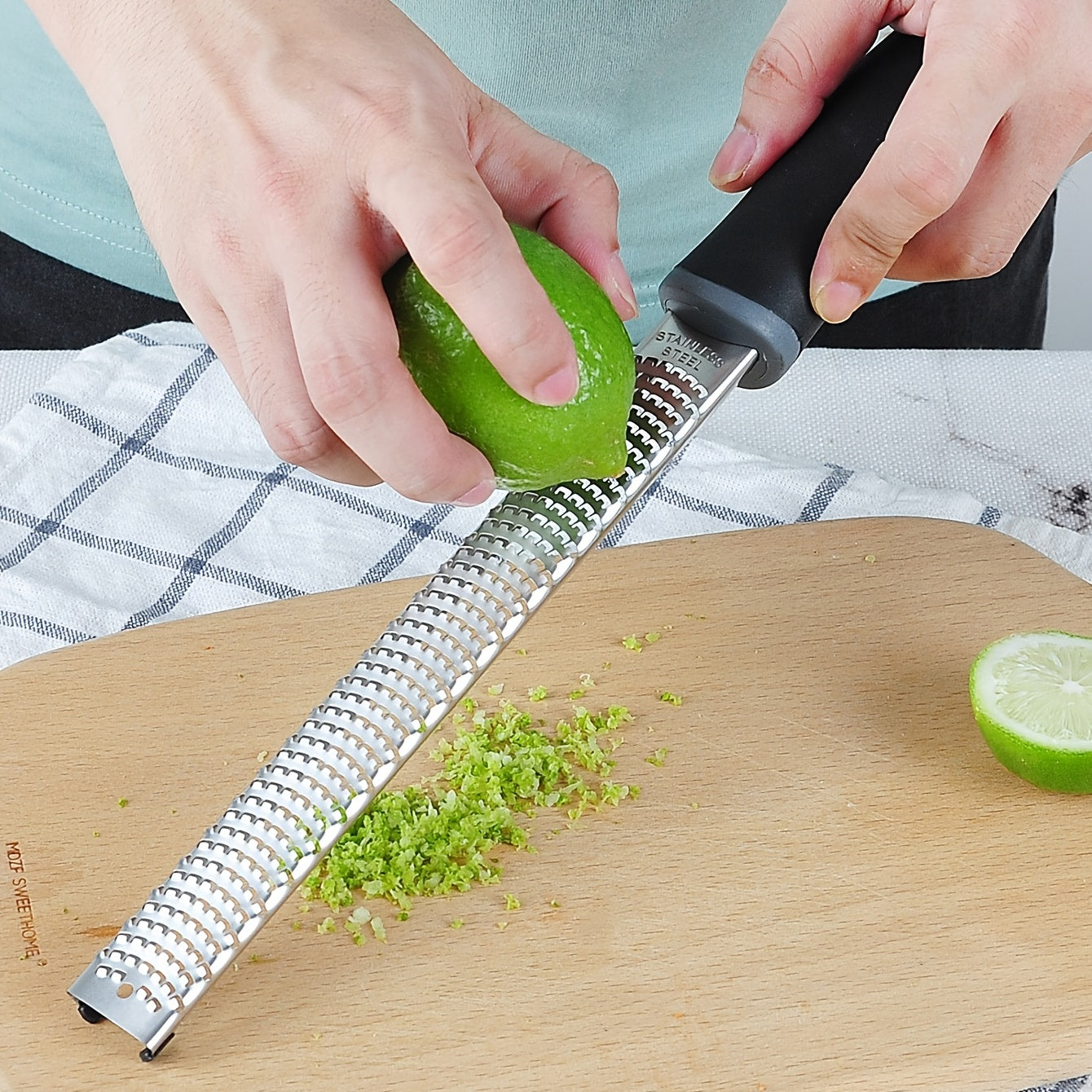 Lemon Zester Stainless Steel Kitchen Cheese Grater with Soft Handle