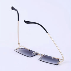 Men's Square Wavy Frame Polarized Sunglasses UV Protection