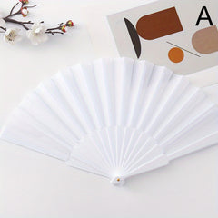 Plastic Craft Folding Fan Chinese Style Exercise Dance Tai Chi Props