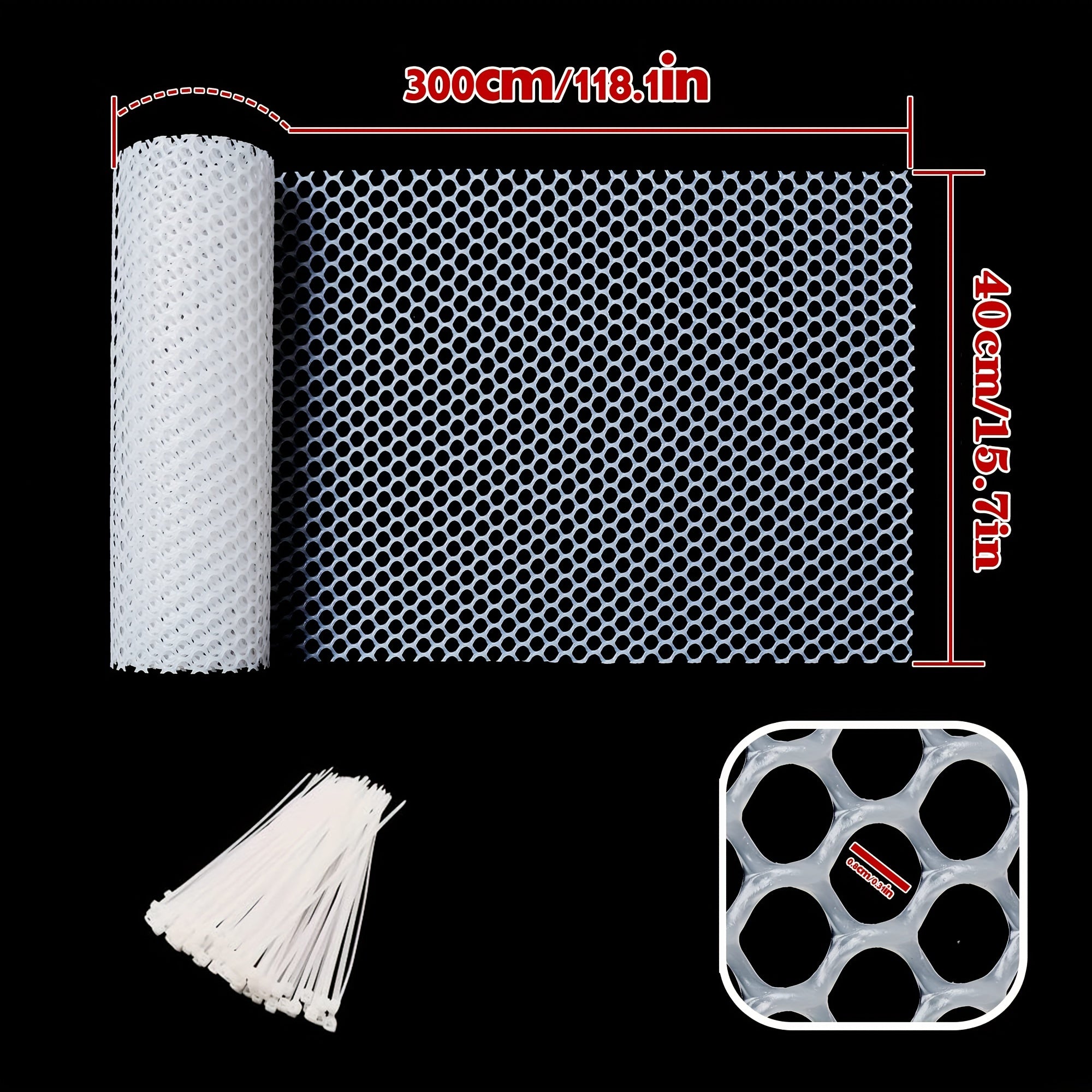 Plastic Wire Mesh Wide Fixed Belt Protective Net for Balcony Gardening