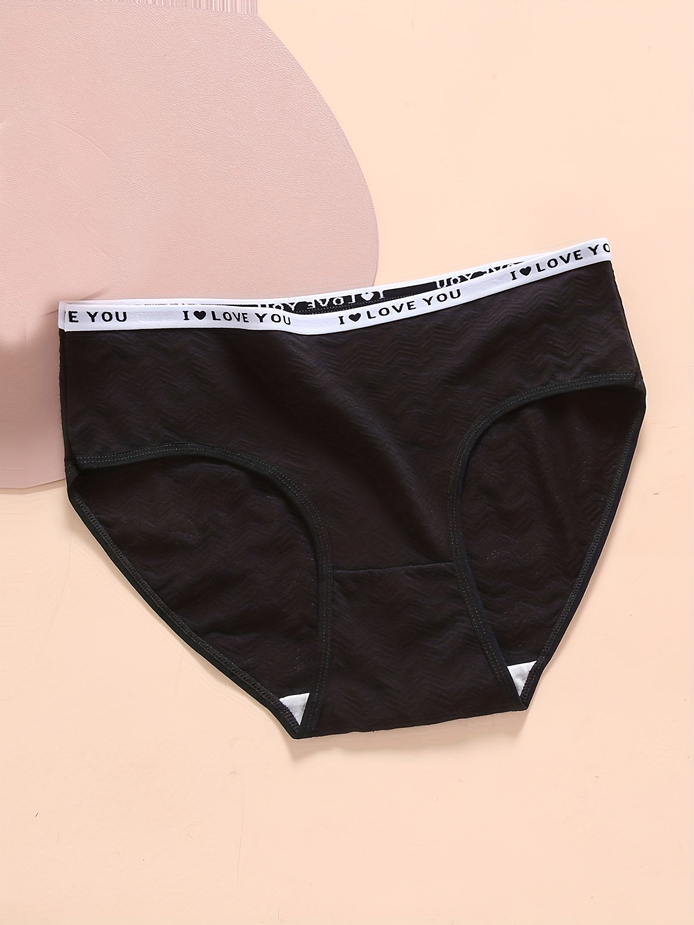 5 Pack Plus Size Panties Set Women's Plus Comfort Textured