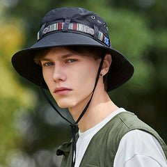 Western Cowboy Sun Protection Bucket Hat for Outdoor Travel Fishing