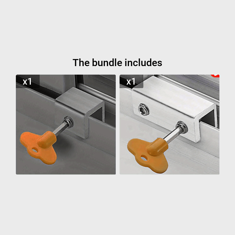 1pc Aluminum Window Lock Stopper Protects Family from Intruders