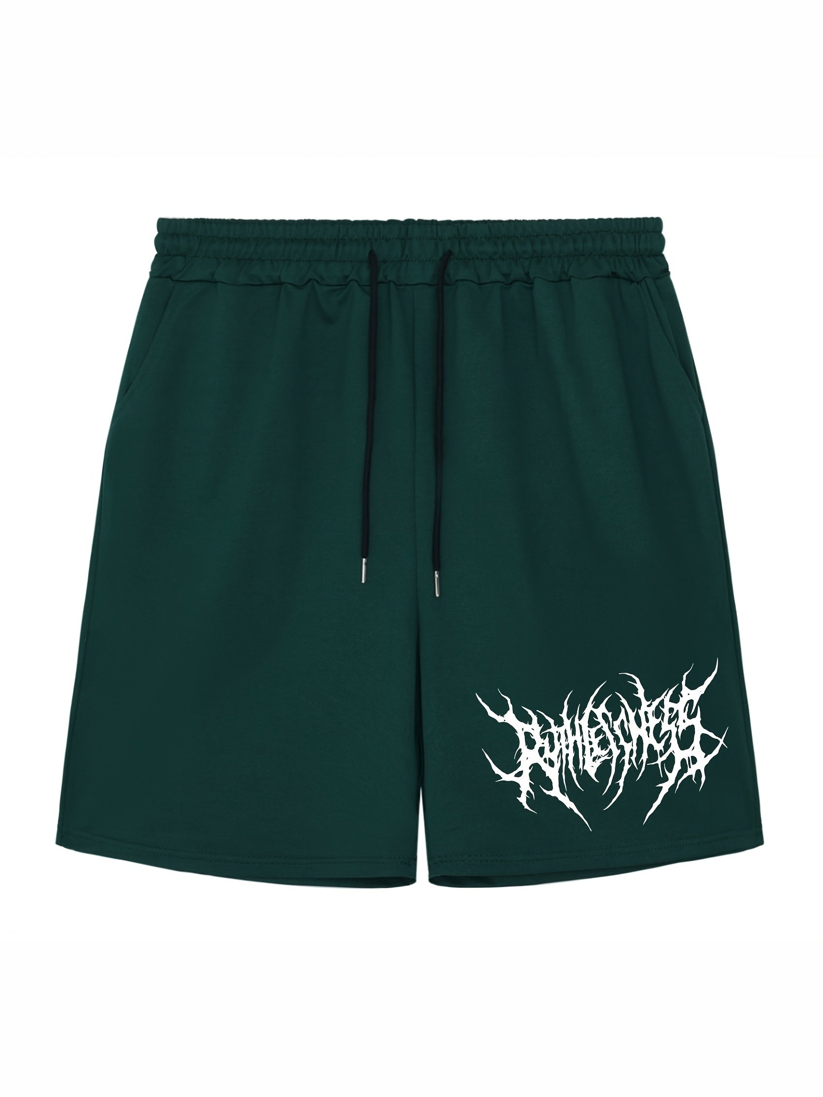 Men's Drawstring Casual Shorts with Stylish Print