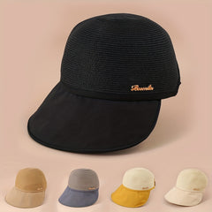 Wide Brim Sun Hat Baseball Cap with Label Patch