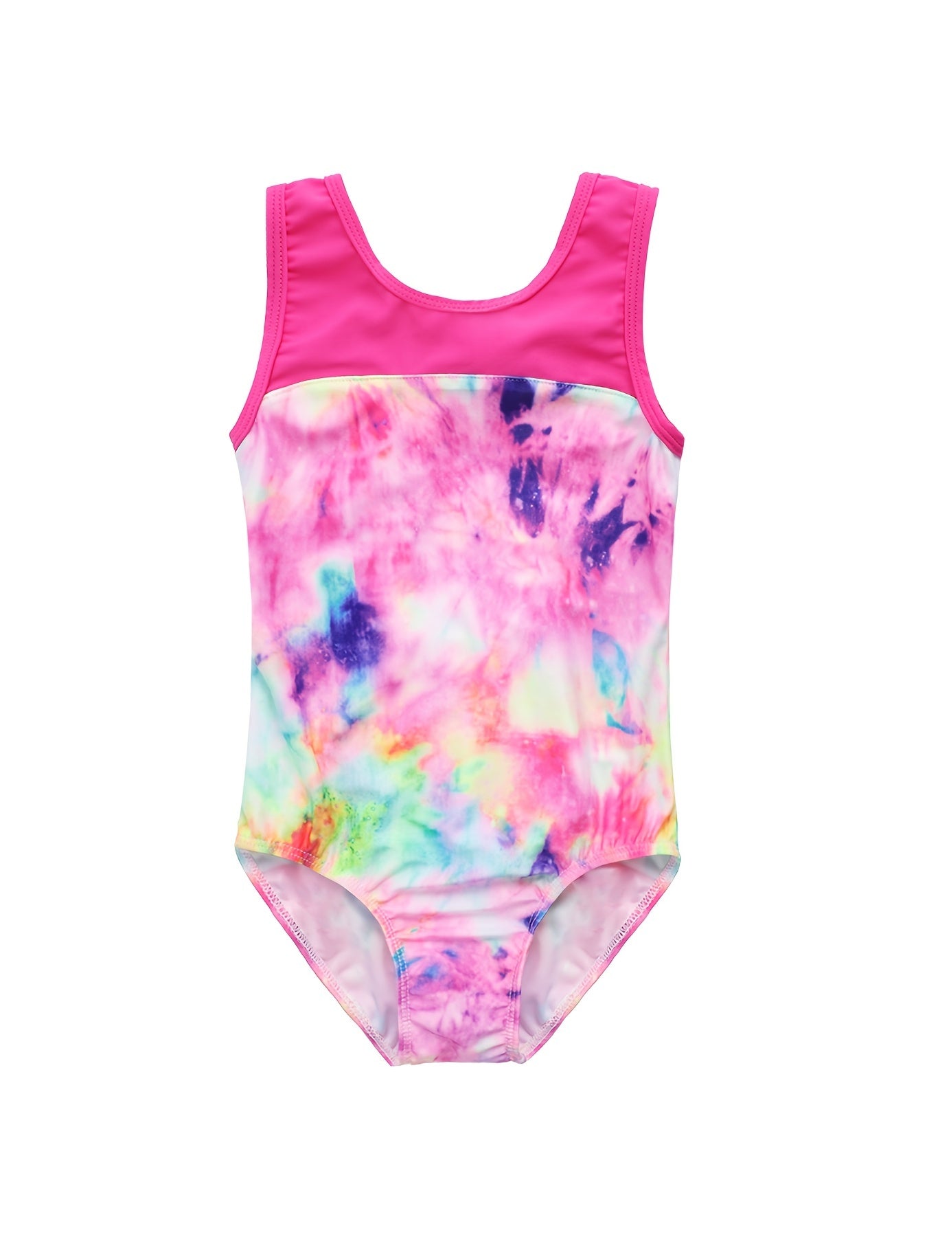 Toddler Girls Tie Dye Cut Out One Piece Swimsuit