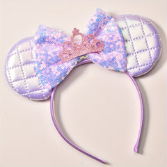 Girl's Candy Plus Ears Sequin Hair Hoop Sweet Princess Dress Up Headwear