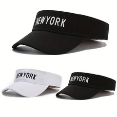 YORK Embroidered Summer Visor Hat Outdoor Sunshade Couple Sports Sun Hats