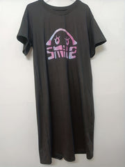 Women's Plus Graphic Print Short Sleeve Round Neck Dress