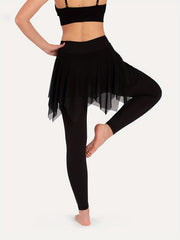 Mesh Layered Tennis Leggings, Dance Leggings