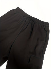Flap Pockets Drawstring Ruched Pants Casual Pants