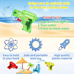 6pcs Mini Plastic Water Gun Toy Set for Outdoor Pool Party Game