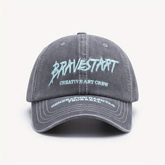 Retro Embroidered Baseball Cap Adjustable Soft Top Hat