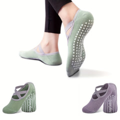 Women's Yoga Socks Non-slip Cross Strap Dance Pilates Socks