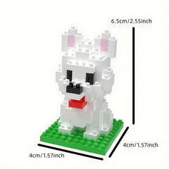 Dog Building Blocks Model DIY Assembled Block Toys
